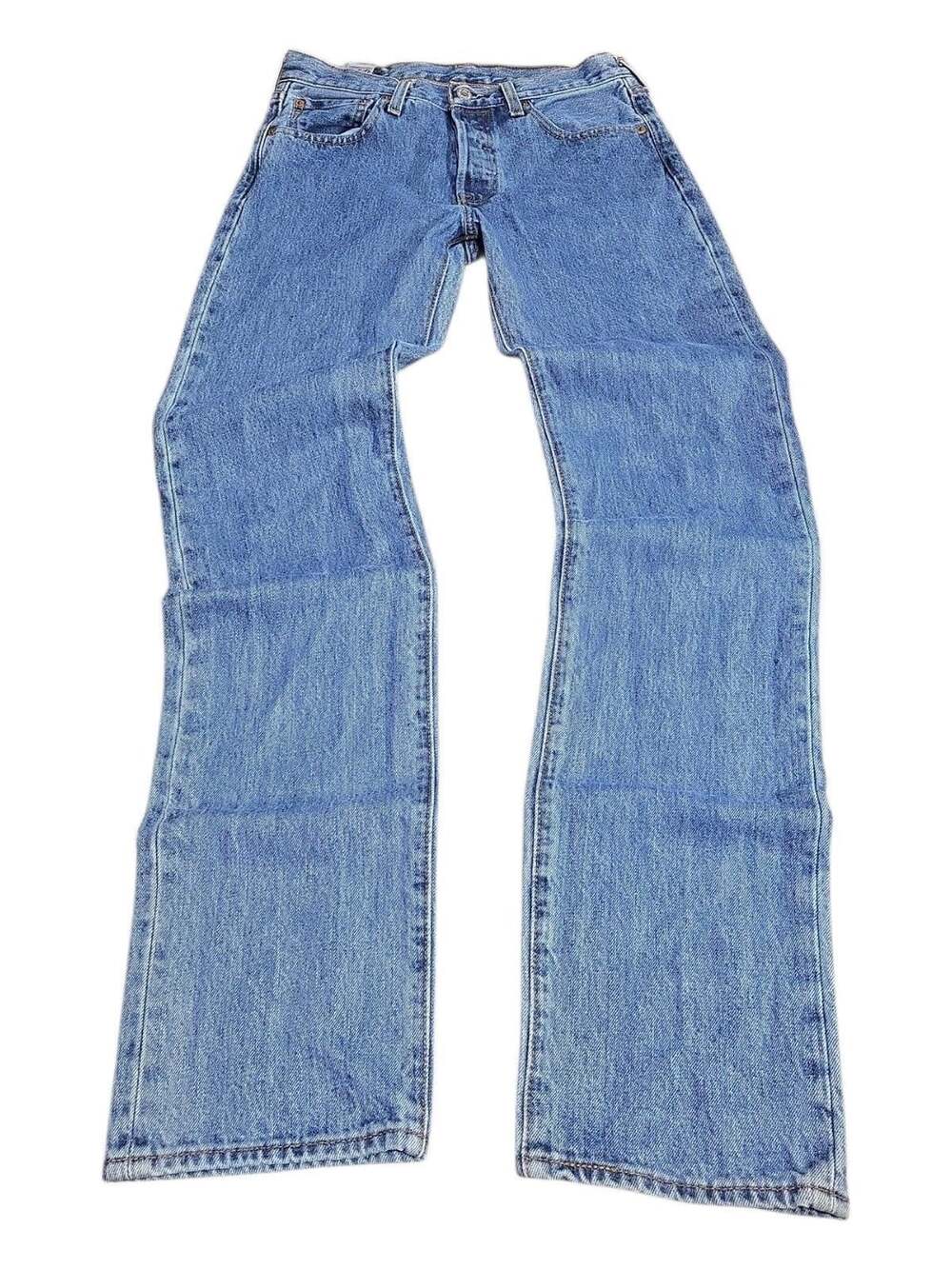 Levi's 501 Jeans Size W29 L34 Light Blue Straight Leg Button Fly Denim